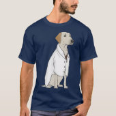 Science lab Labrador Retriever in a lab coat frien Tシャツ (正面)