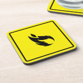 Science Lab Safety Sign懸命Plastic Coaster コースター (左側)