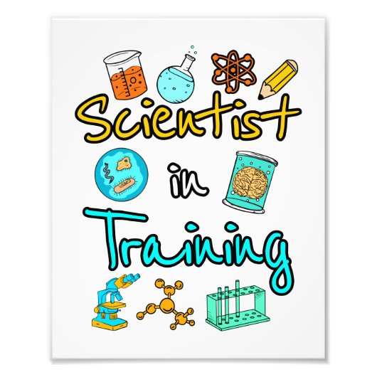 Science Lover STEMトレーニングの科学者 フォトプリント (正面)