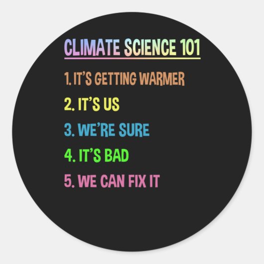 Science March - Earth Day Gift For Climate Change ラウンドシール (正面)