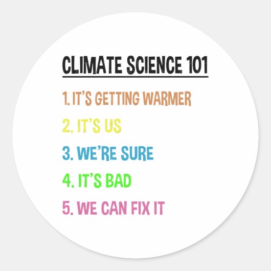 Science March - Earth Day Gift For Climate Change ラウンドシール (正面)