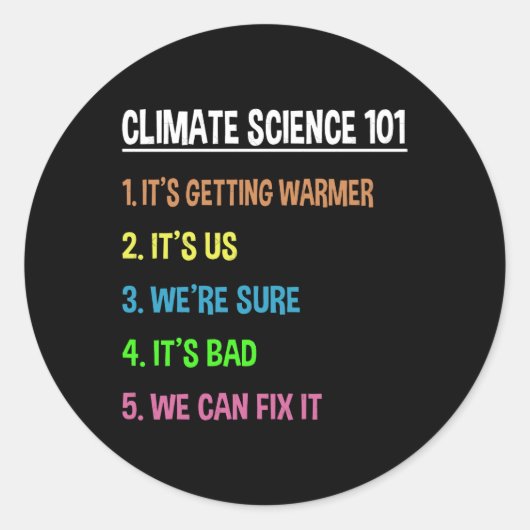 Science March - Earth Day Gift For Climate Change ラウンドシール (正面)