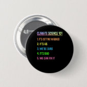 Science March - Earth Day Gift For Climate Change 缶バッジ (正面&裏面)
