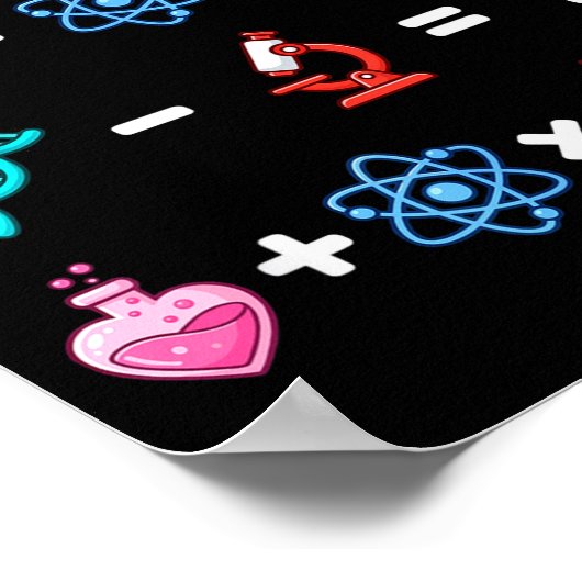 Science Math Riddle Valentine Chemistry Biology Lo ポスター (角)
