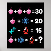 Science Math Riddle Valentine Chemistry Biology Lo ポスター (正面)