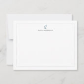 Science Microscope Gray Border Personalized ノートカード (正面)