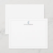 Science Microscope Gray Border Personalized ノートカード (正面/裏面)