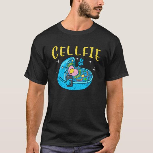 Science Nerd Cellfie Earth Taking Selfie Scientis Tシャツ (正面)