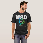 Science Nerd Geek Mad Scientist Atom Design Tシャツ (正面フル)