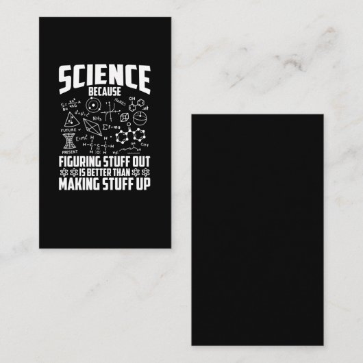 Science Nerd Mathematician Chemist Physicist 名刺 (正面/裏面)