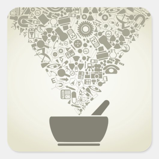 Science Objectsスタンプ スクエアシール (正面)