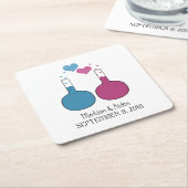 Science of Loveの紙結婚コースター スクエアペーパーコースター (アングル)