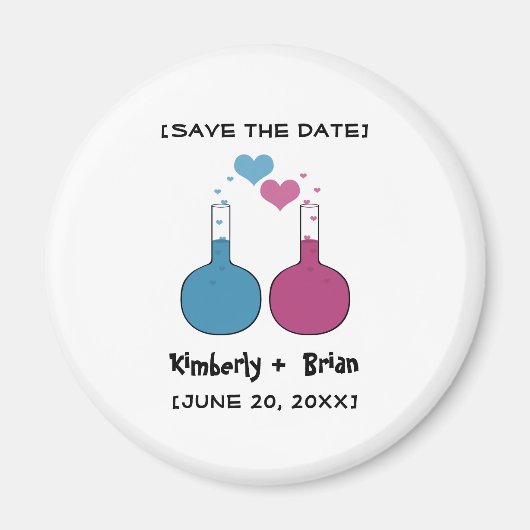 Science of Love Save the Date Magnet マグネット (正面)