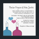 Science of Love Wedding Invite 招待状<br><div class="desc">だからおもしろいとネディは、青と明るい赤紫色のペアのビーカーを備え、かわいいハートの泡を持つ愛結婚式招待状の科学である。この予測できなデザインはユニーク、性格に合った思い出に残るものを欲しがるオタクなカップルに最適予測できな!簡単カスタマイズは、単に提供された宇宙にあなたの結婚式の日の詳細を追加する。「クリックIt」ボタカスタマイズンで、追加のパーソナライズ・オプションを検索する。</div>