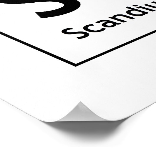 ScIeNCe Periodic Table Elements Word Chemistry ポスター (角)