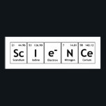 ScIeNCe Periodic Table Elements Word Chemistry ポスター<br><div class="desc">ScIeNCe Periodic Table Elements Word Chemistry    ScIe-NCe Scandium Iodine Electron Nitrogen Cerium Fun Words using Elements Symbols from the Periodic Table!</div>