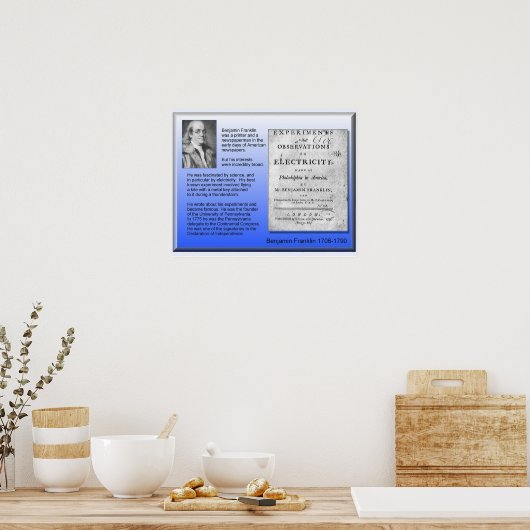 Science Physics Elects Benjamin Franklin ポスター (キッチン)