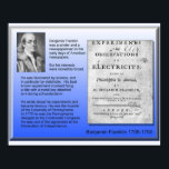Science Physics Elects Benjamin Franklin ポスター<br><div class="desc">教育ポスター学校やユースクラブなどで使用し、特定の話題に関する個人的な研究を目的とした。彼らは議論のポイントを提供するためにレッスンの始まりとして設計された。自宅の壁だけでなく、教室のディスプレイにも最適。家素晴らし内学習の支援。Science Physics Elects Benjamin Franklin</div>