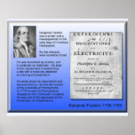 Science Physics Elects Benjamin Franklin ポスター<br><div class="desc">教育ポスター学校やユースクラブなどで使用し、特定の話題に関する個人的な研究を目的とした。彼らは議論のポイントを提供するためにレッスンの始まりとして設計された。自宅の壁だけでなく、教室のディスプレイにも最適。家素晴らし内学習の支援。Science Physics Elects Benjamin Franklin</div>