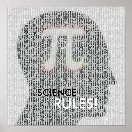 SCIENCE RULES | math pi number ポスター (正面)