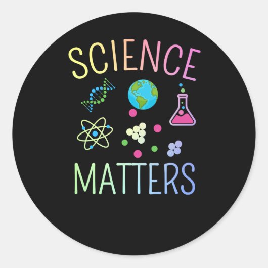 Science S – サイエンスおもしろいプンステッカー ラウンドシール (正面)