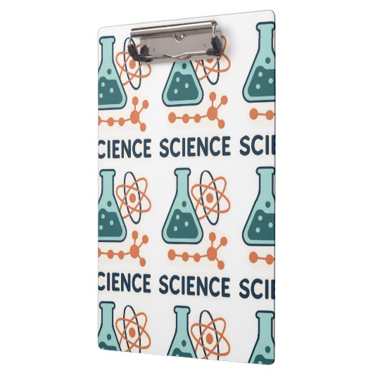 Science Subject Sticker - Flask, Molects & Atom クリップボード (左)
