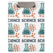 Science Subject Sticker - Flask, Molects & Atom クリップボード (正面)