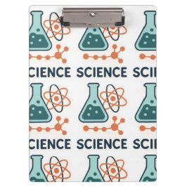 Science Subject Sticker - Flask, Molects & Atom クリップボード