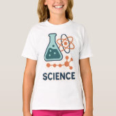 Science Subject Sticker - Flask, Molects & Atom Tシャツ (正面)