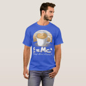 Science TおもしろいシャツEMC2 Coffee Energy Milk Tシャツ (正面フル)