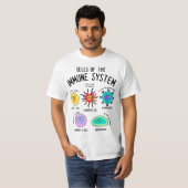 Science T, Immune Cells T, Funny Science  Tシャツ (正面フル)