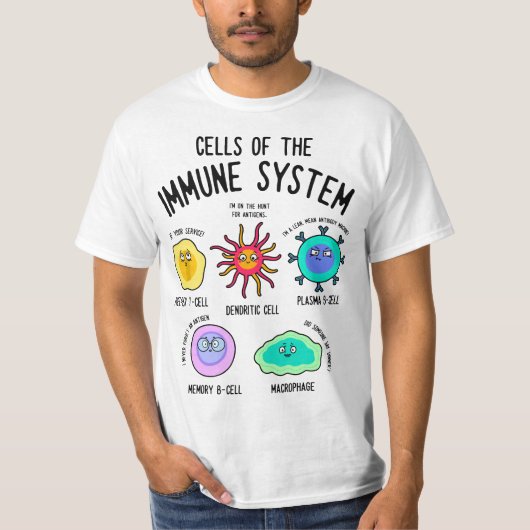 Science T, Immune Cells T, Funny Science  Tシャツ (正面)