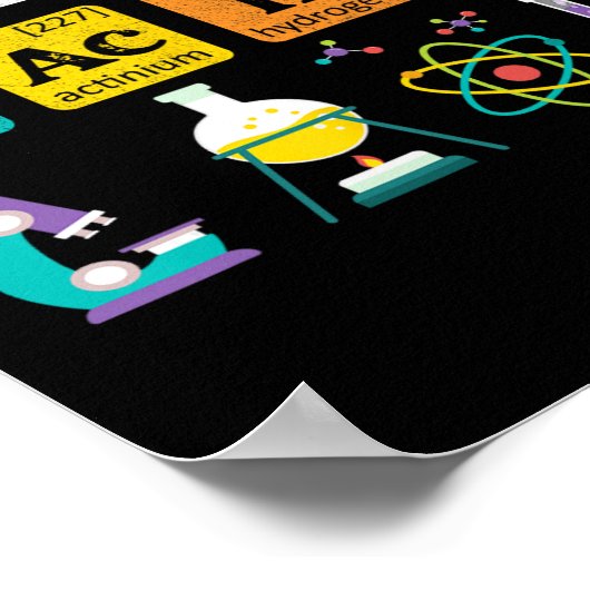 Science Teacher Chemistry Biology Physics Teacher ポスター (角)