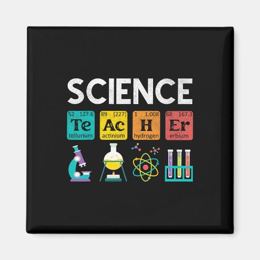 Science Teacher Chemistry Biology Physics Teacher  マグネット (正面)
