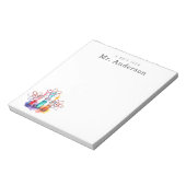 Science Teacher Chemistry Test Tubes ノートパッド (回転)