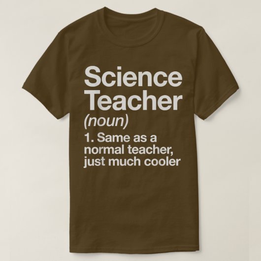 Science Teacher Definition Funny Back To School Fi Tシャツ (デザイン正面)