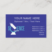 Science Teacher / Educator Microscope  名刺 (正面)