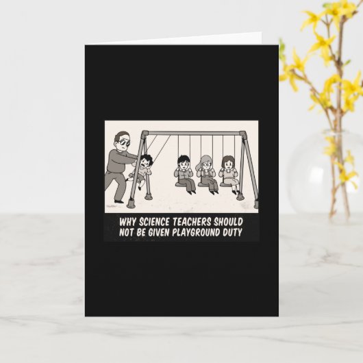 Science Teacher Funny カード (黄色い花)