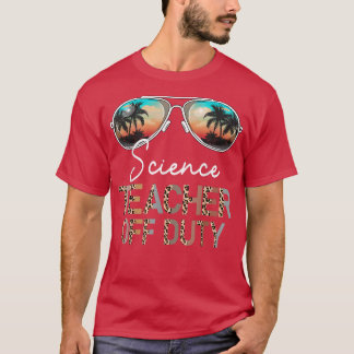 Science Teacher Off Duty Leopard Sunglasses Beach  Tシャツ