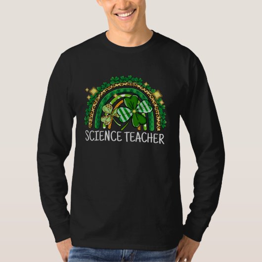 Science Teacher Rainbow Lucky St Patrick's Day Sch Tシャツ (正面)