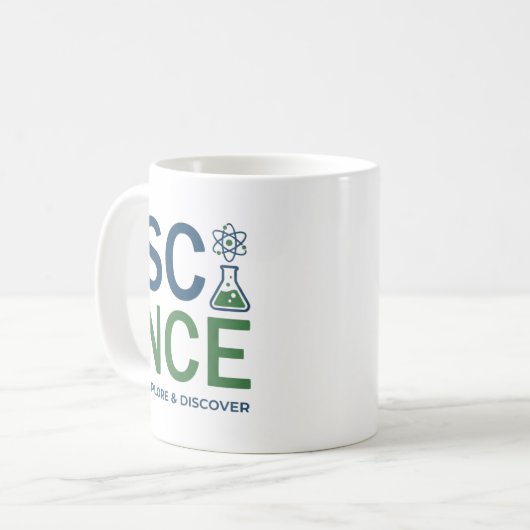 Science Teacher Typography Design コーヒーマグカップ (正面左)