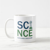 Science Teacher Typography Design コーヒーマグカップ (左)