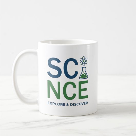 Science Teacher Typography Design コーヒーマグカップ (左)