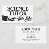 Science Tutor名刺 – カッコいいヴィンテージ 名刺 (正面/裏面)