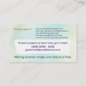 Science Tutoring -先生水彩画 名刺 (裏面)