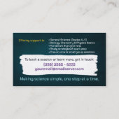 Science Tutoring -先生水彩画 名刺 (裏面)