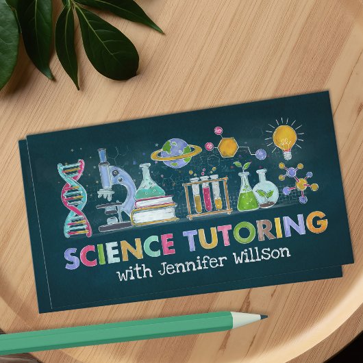 Science Tutoring -先生水彩画 名刺