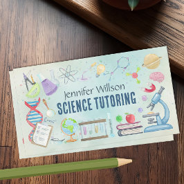 Science Tutoring -先生水彩画 名刺
