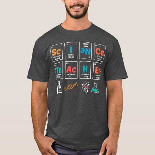 Scienceeacher Periodicable Of Elements School funn Tシャツ (正面)
