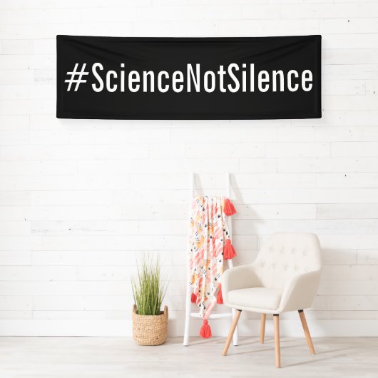#ScienceNotSilence政治抗議3月 横断幕 (インサイチュ)